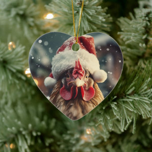 Farm Chicken Animal, Kawaii Cute Pet Lover Gift Ceramic Ornament