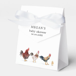 Farm Chicken Baby Shower Favor Box