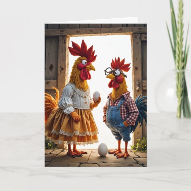 Farm Chicken Birthday Humour Card (Front)