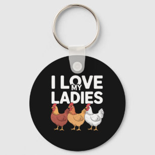Farm Chicken Keeper Hen Farmer Poultry Keychain