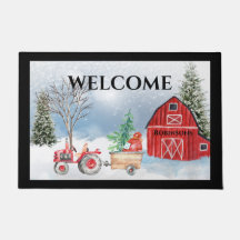 Farm Christmas Doormat