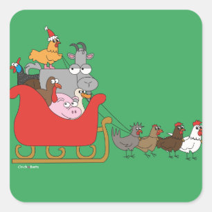 Farm Christmas Stickers