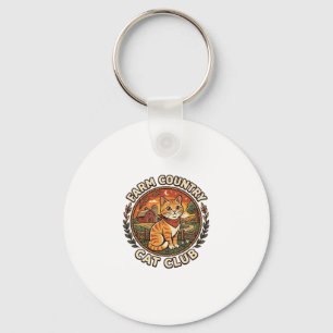 Farm Country Cat Cat Lover Gift - Farm Country Cat Keychain