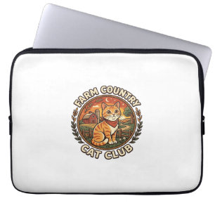 Farm Country Cat Cat Lover Gift - Farm Country Cat Laptop Sleeve