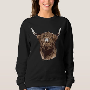 Farm Cow Breeders Animal Farmer Scottish Highland  Sweatshirt