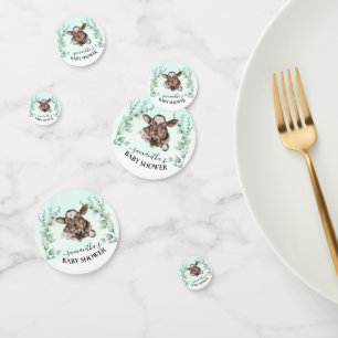 Farm Cow Calf Baby Shower Eucalyptus     Confetti