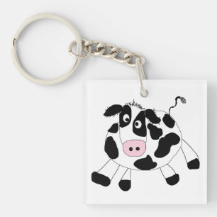 Farm Cow Keychain