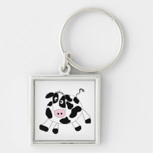 Farm Cow Keychain