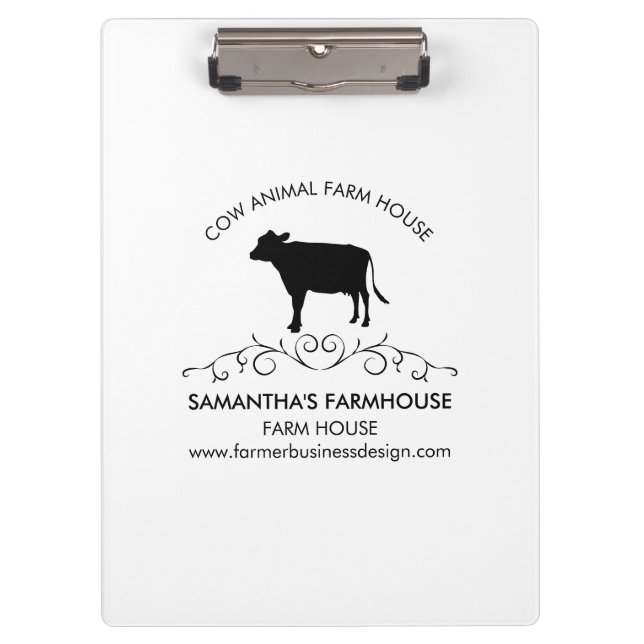Farm Cow Premium  Clipboard (Front)