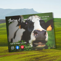 farm cow referral real estate marketing sell postc