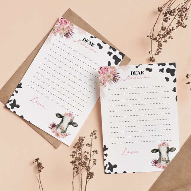 Farm Cow Time Capsule Note Message Card (Creator Uploaded)