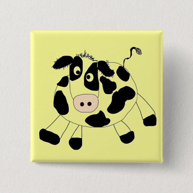 Farm Cow Tshirts and Gifts 2 Inch Square Button (Front)