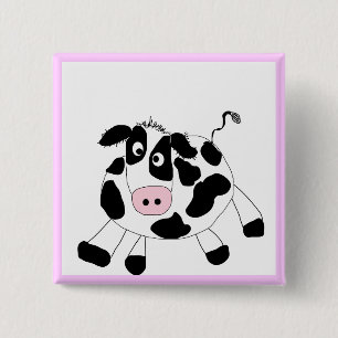 Farm Cow Tshirts and Gifts 2 Inch Square Button