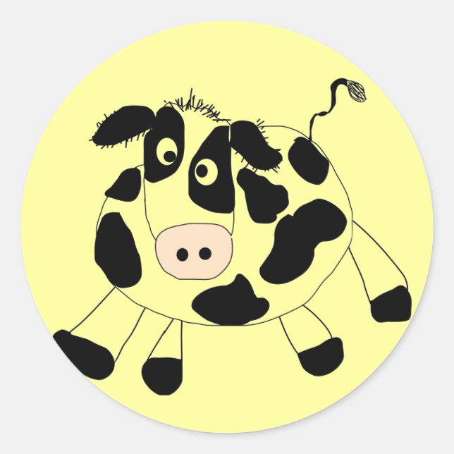 Farm Cow Tshirts and Gifts Classic Round Sticker (Front)