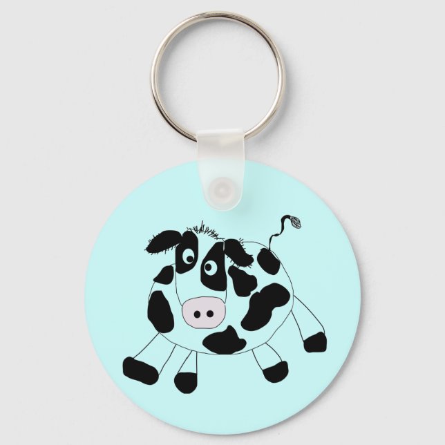 Farm Cow Tshirts and Gifts Keychain (Front)