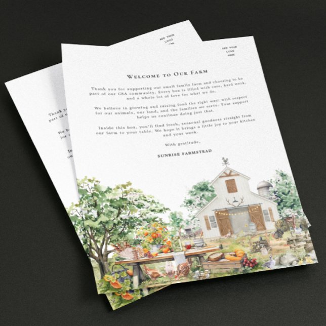 Farm CSA Welcome | Small Homestead Flyer (Creator Uploaded)