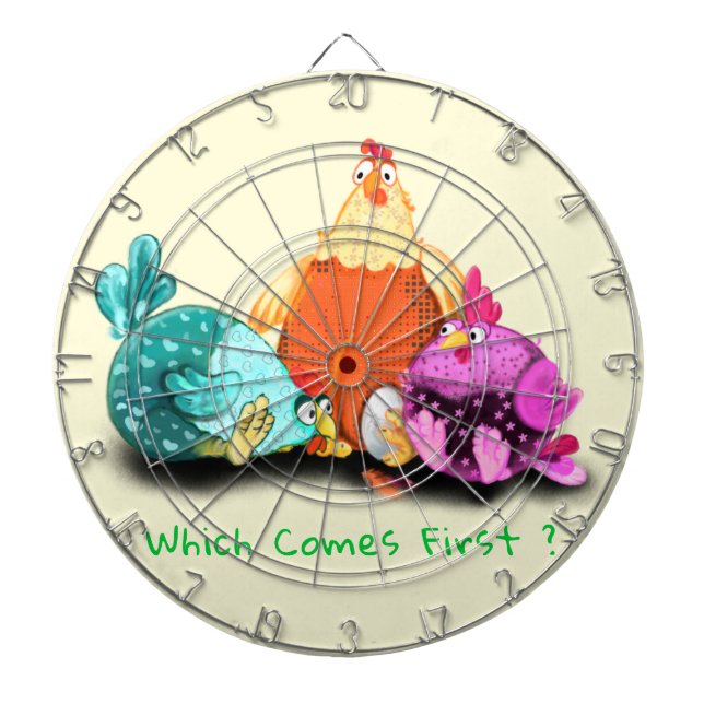 Farm Dart Board Chickens Waiting Egg To Hatch (Front)