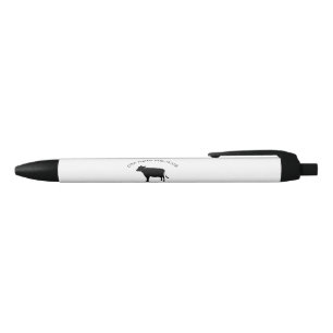 Farm decorative cow Silhouette Black Ink Pen