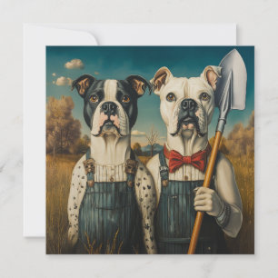 Farm Dogs Americana Portrait Invitation