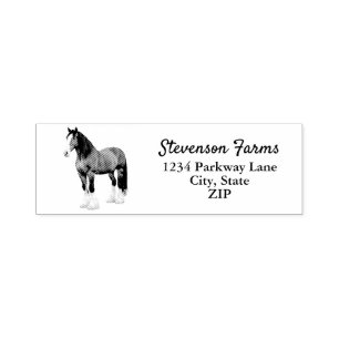Farm Equipment Business Tractor Return Address Self-inking Stamp