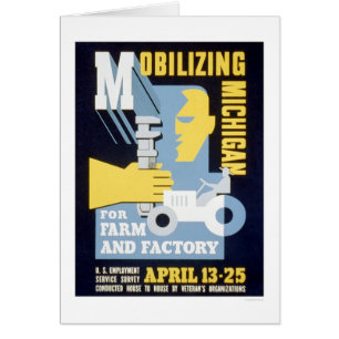 Farm Factory Michigan 1943 WPA