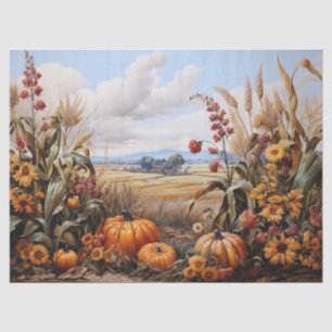Farm Fall Autumn Pumpkin Decoupage Tissue Paper