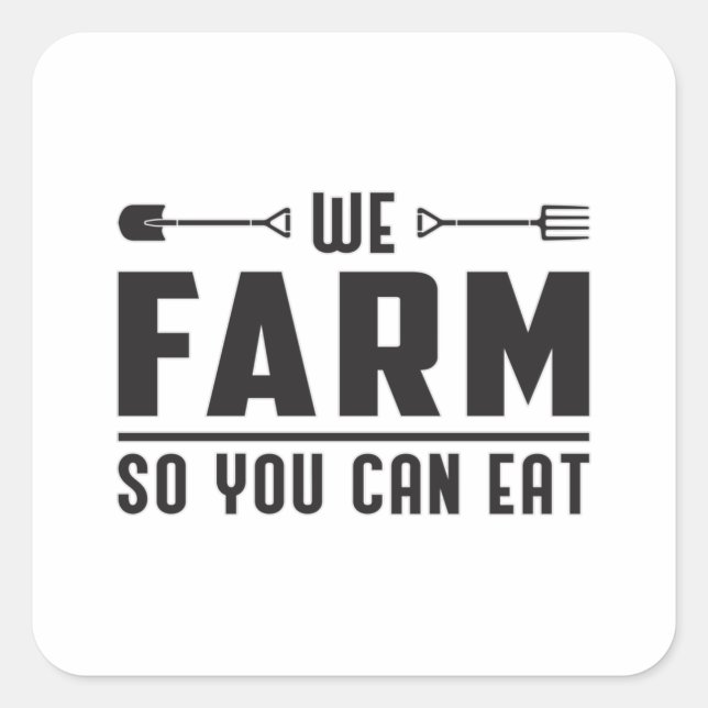 Farm Farmer Agriculture Farming Chicken Gift Idea Square Sticker (Front)