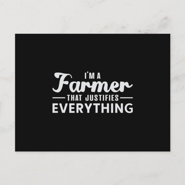 Farm Farmer Agriculture Farming Funny Tractor Gift Postcard (Front)