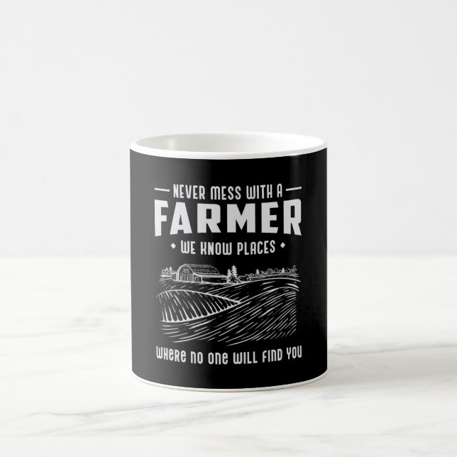 Farm Farmer Farming Agriculture Funny Tractor Gift Coffee Mug (Center)