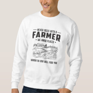 Farm Farming Agriculture Funny Tractor Gift Idea Sweatshirt