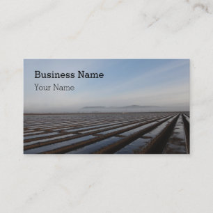 Farm field with plastic mulch business card