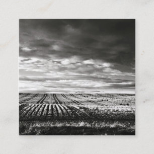 farm fields square business card
