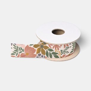 Farm Floral  Satin Ribbon