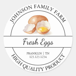 Farm Fresh Chicken Egg White Label