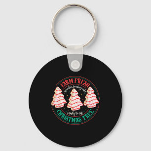 Farm Fresh Christmas Tree Cakes Uni-kids Black Chr Keychain