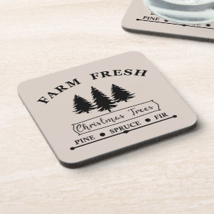 Farm fresh Christmas trees Coaster
