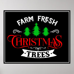 Farm Fresh Christmas Trees Design-54390 Poster