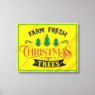 Farm Fresh Christmas Trees Design-54394 Canvas Print