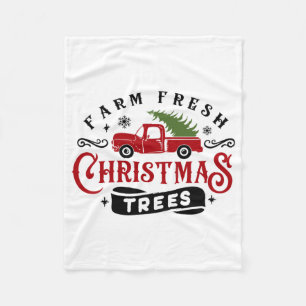 Farm Fresh Christmas Trees Fleece Blanket