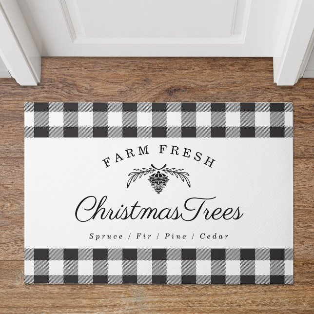 Farm Fresh Christmas Trees Holiday Doormat (Creator Uploaded)