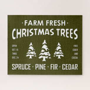 FARM FRESH CHRISTMAS TREES JIGSAW PUZZLE
