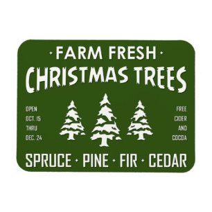 FARM FRESH CHRISTMAS TREES MAGNET