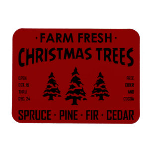 FARM FRESH CHRISTMAS TREES MAGNET