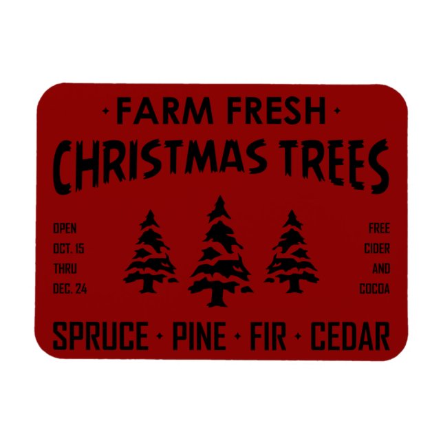 FARM FRESH CHRISTMAS TREES MAGNET (Horizontal)