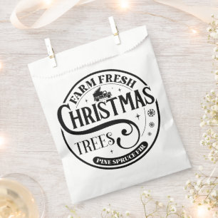 Farm Fresh Christmas trees Pine Spruce Fir Favour Bag