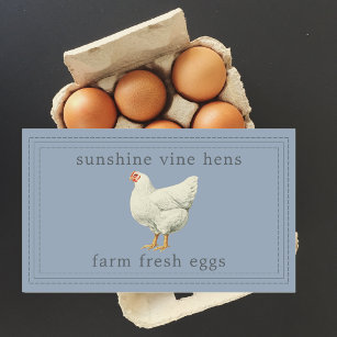 Farm Fresh Egg Carton Dusty Blue Sticker