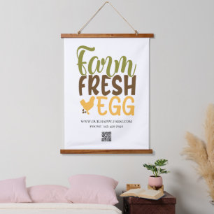 Farm fresh EGG, custom business Hanging Tapestry
