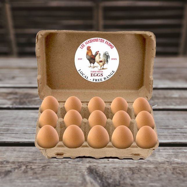 Farm Fresh Eggs Carton Label Sticker (Creator Uploaded)