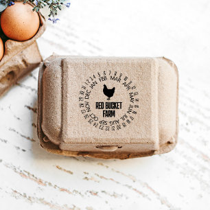 Farm Fresh Eggs Chicken Silhouette Self-inking Stamp