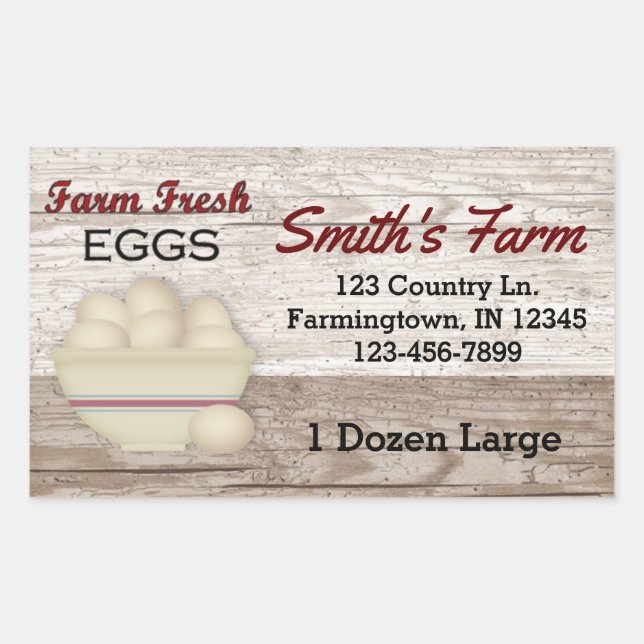 Farm Fresh Eggs Custom Sticker (Front)